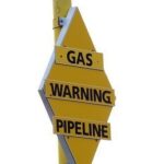 warning gas pipeline