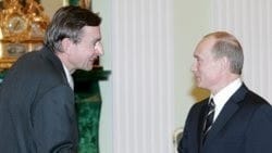 RUSSIAN PRESIDENT VLADIMIR PUTIN MEETS BUSINESS LEADERS