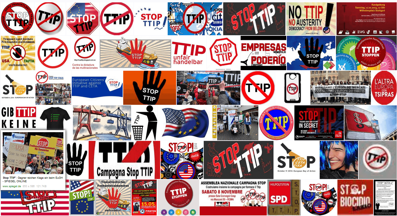 Proteste gegen TTIP im Internet