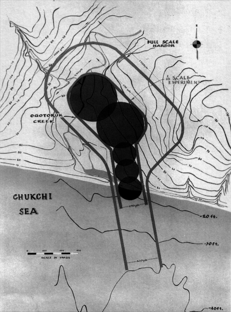 Project Chariot (1958) een baai maken met 5 atoombommen in Alaska