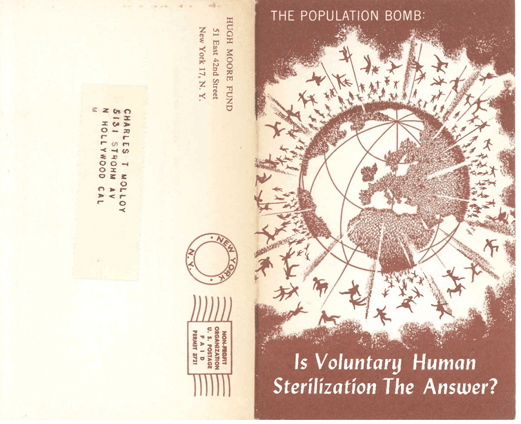 Hugh Everett Moore schreef 'the Population Bomb', het pamflet uit 1954 dat aan Paul Erhlich in 1968 zijn boektitel gaf