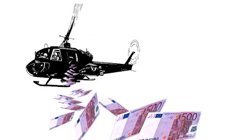 Financiële systeem in laatste fase voor crash: Helikoptergeld