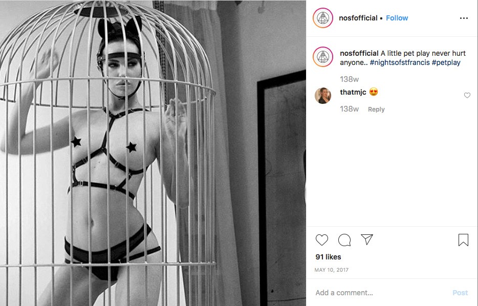NOSF woman in cage