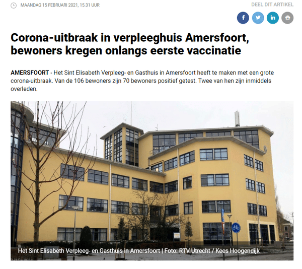  Sint Elisabeth Verpleeg- en Gasthuis in Amersfoort, vaccinatiedoden 