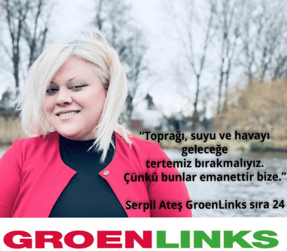 Nederland: Kandidaat GroenLinks voert campagne in het Turks