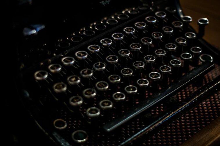 vintage black typewriter