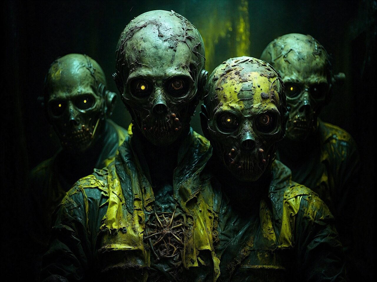 Weer complottheorie bevestigd: Het VS leger heeft 282.800 radioactieve teken losgelaten ook in Europa ai generated, bio hazard, monster, zombie, warning, caution, danger, hazard, safety, bio, disease, virus, problem, pandemic, mask, science, medical